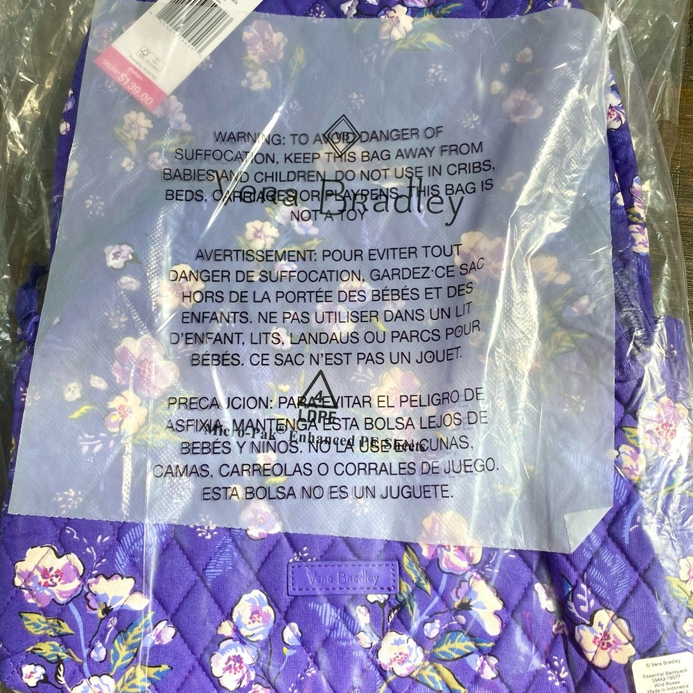 🌸Vera Bradley Cotton Essential Backpack - Picture 7 of 9